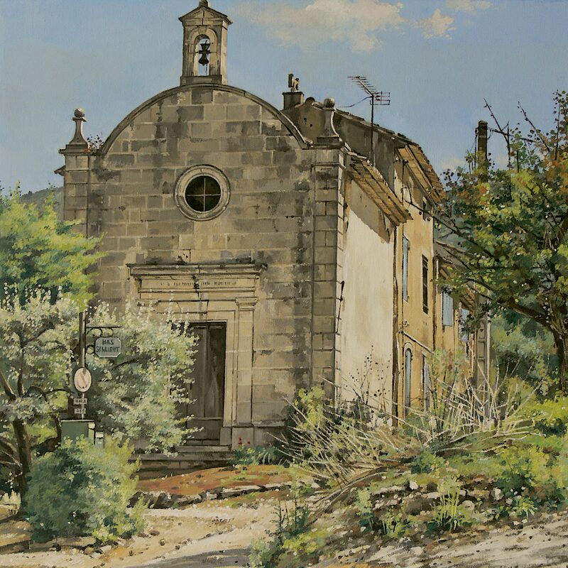 kapelle st.-laurent - vaucluse 2018, 55 x 44 cm, öl auf leinwand