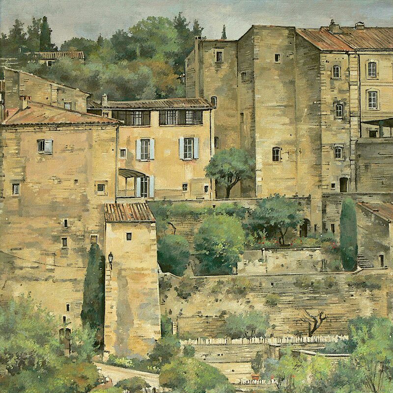 gordes - vaucluse 2019, 55 x 44 cm, öl auf leinwand