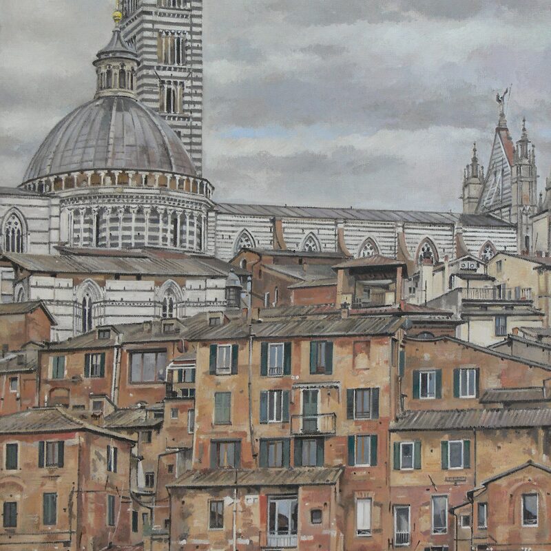 siena - toskana 2022, 55 x 44 cm, öl auf leinwand