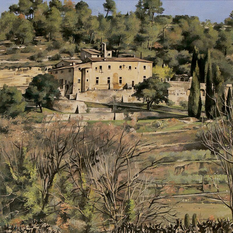 abtei st.-hilaire 2017, 55 x 44 cm, öl auf leinwand