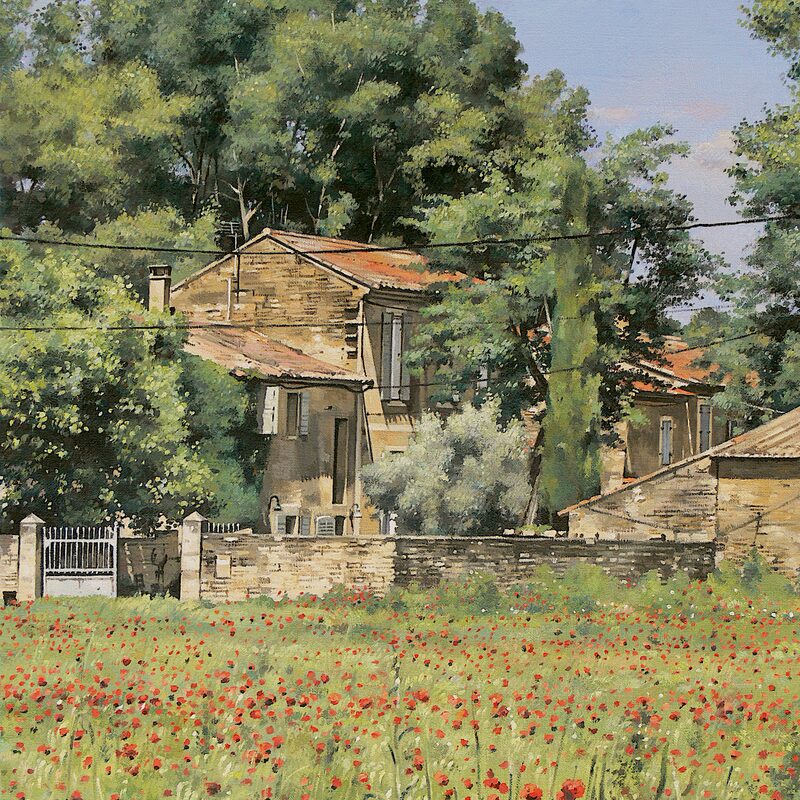 mas près d'oppède - vaucluse 2017, 55 x 44 cm, huile sur toile