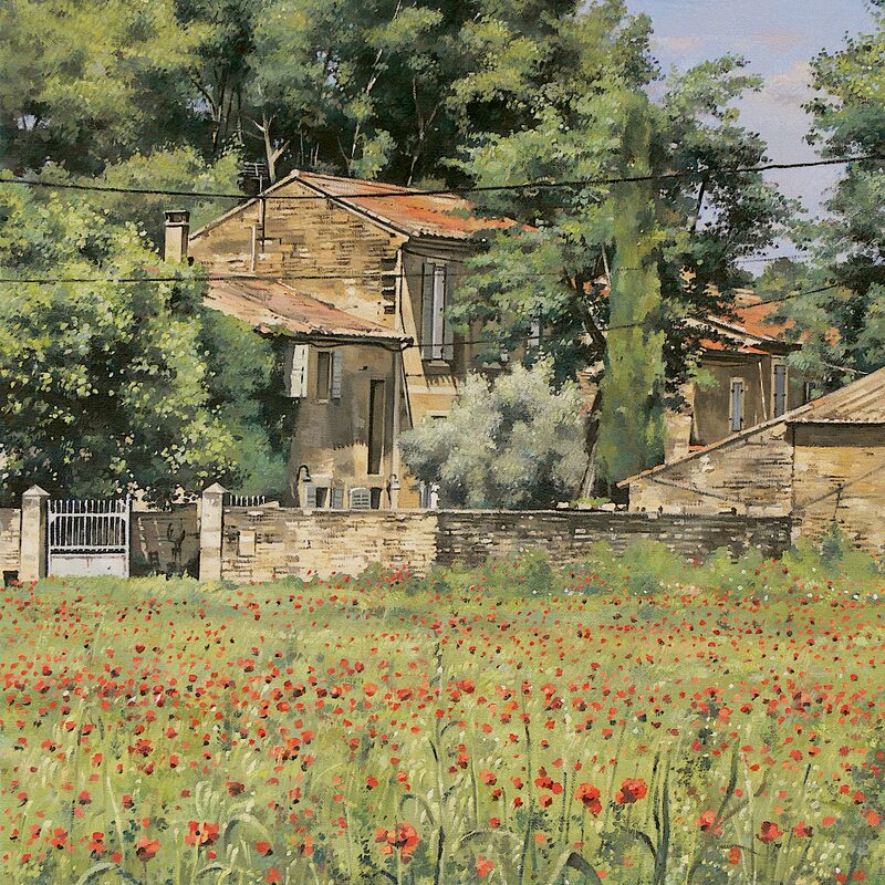 farmhouse nearby oppède 2017, 21,7" x 17,3", oil on canvas