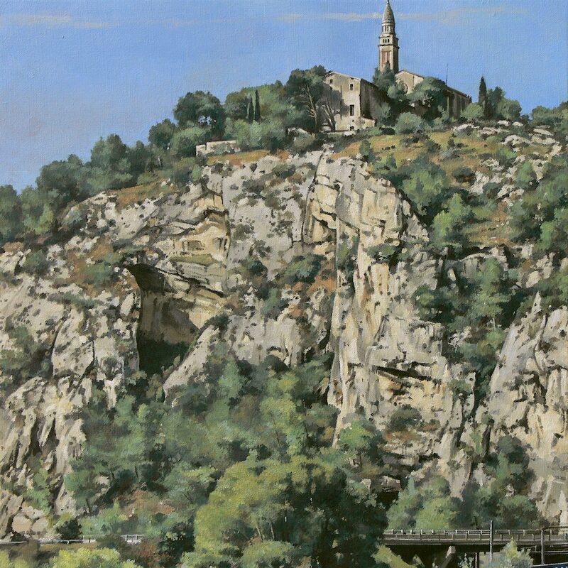 notre-dame-de-beauregard, alpilles - vaucluse 2018, 55 x 44 cm, öl auf leinwand