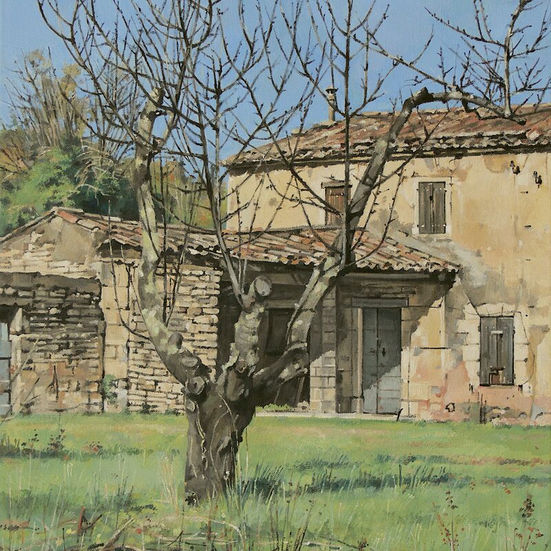 mas près de gordes - vaucluse 2019, 55 x 44 cm, huile sur toile