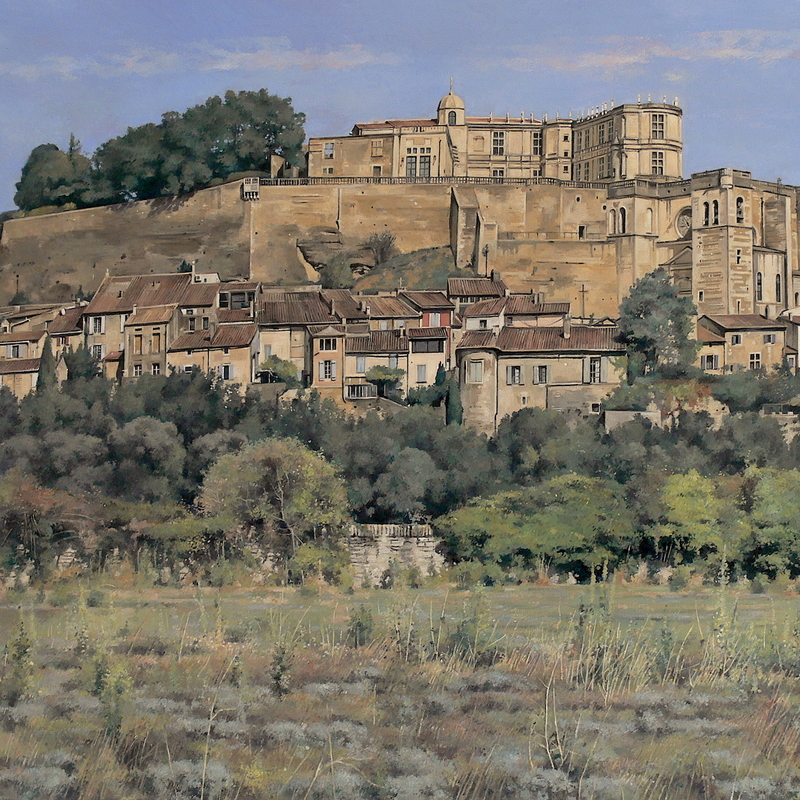 grignan - auvergne-rhône-alpes 2024, 80 x 95 cm, huile sur toile
