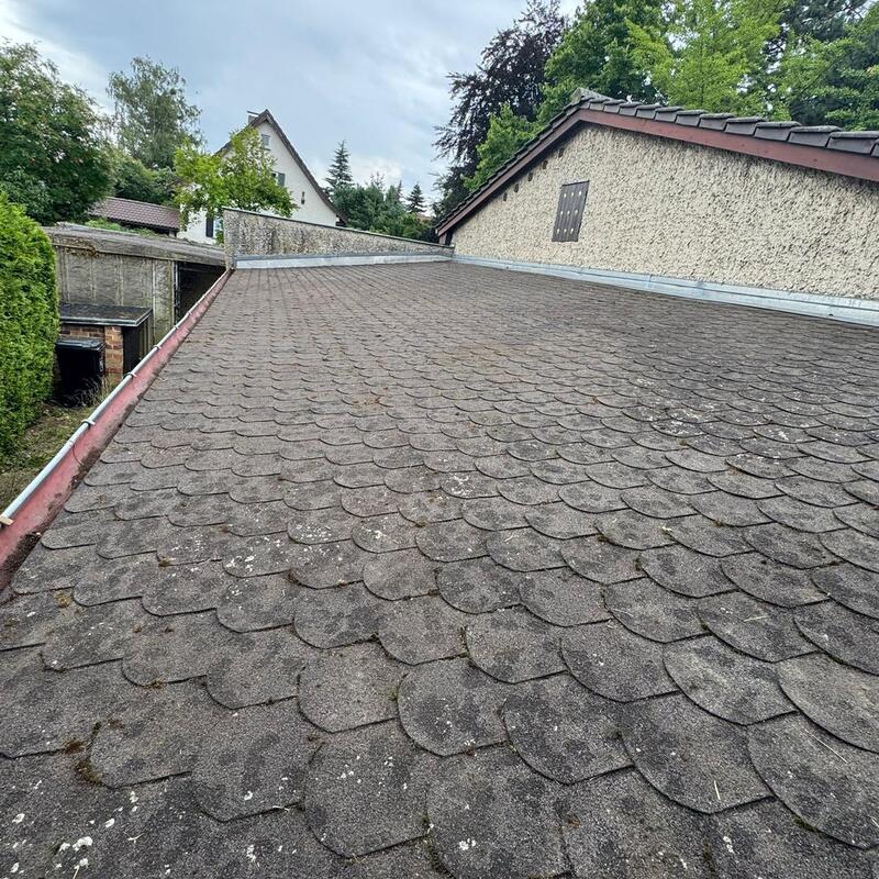 Dachfläche nach der Reinigung 