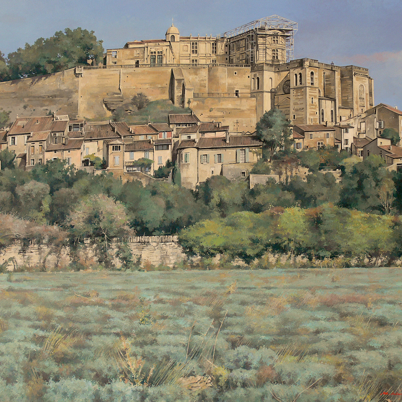 grignan - auvergne-rhône-alpes 2023, 80 x 95 cm, öl auf leinwand