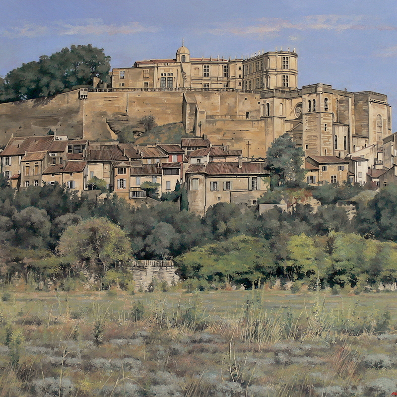 grignan - auvergne-rhône-alpes 2024, 31,5" x 37,4", oil on canvas 