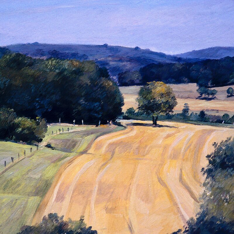 landschaft bei manternach - kanton grevenmacher 1998, 41 x 48 cm, öl auf karton