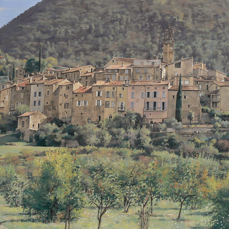 venterol - auvergne-rhône-alpes 2024, 60 x 75 cm, öl auf leinwand