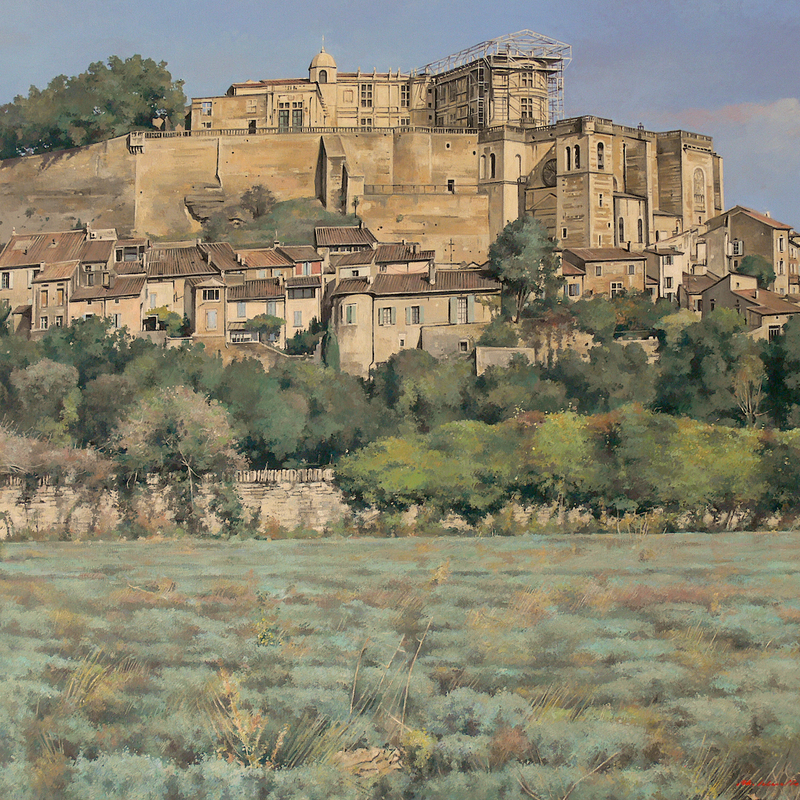 grignan - auvergne-rhône-alpes 2023, 31,5" x 37,4", oil on canvas 