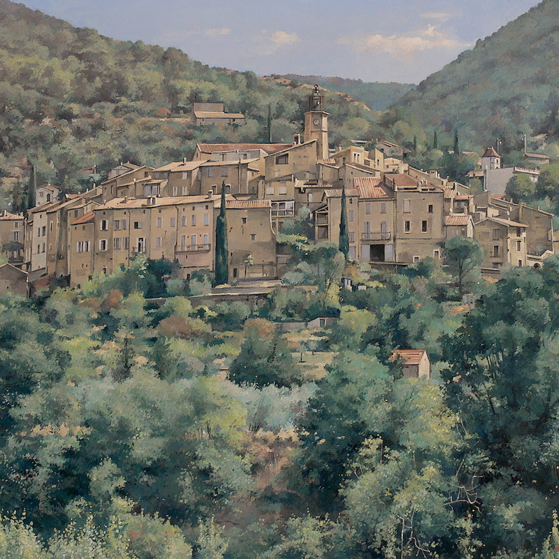 venterol - auvergne-rhône-alpes 2024, 60 x 75 cm, öl auf leinwand