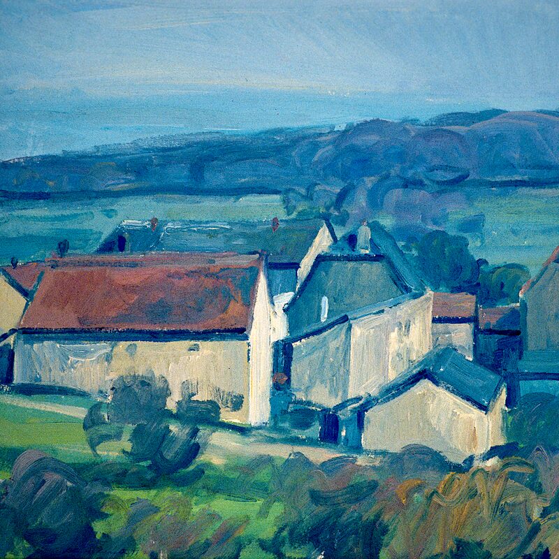 münschecker - kanton grevenmacher 1991, 42 x 42 cm, öl auf karton