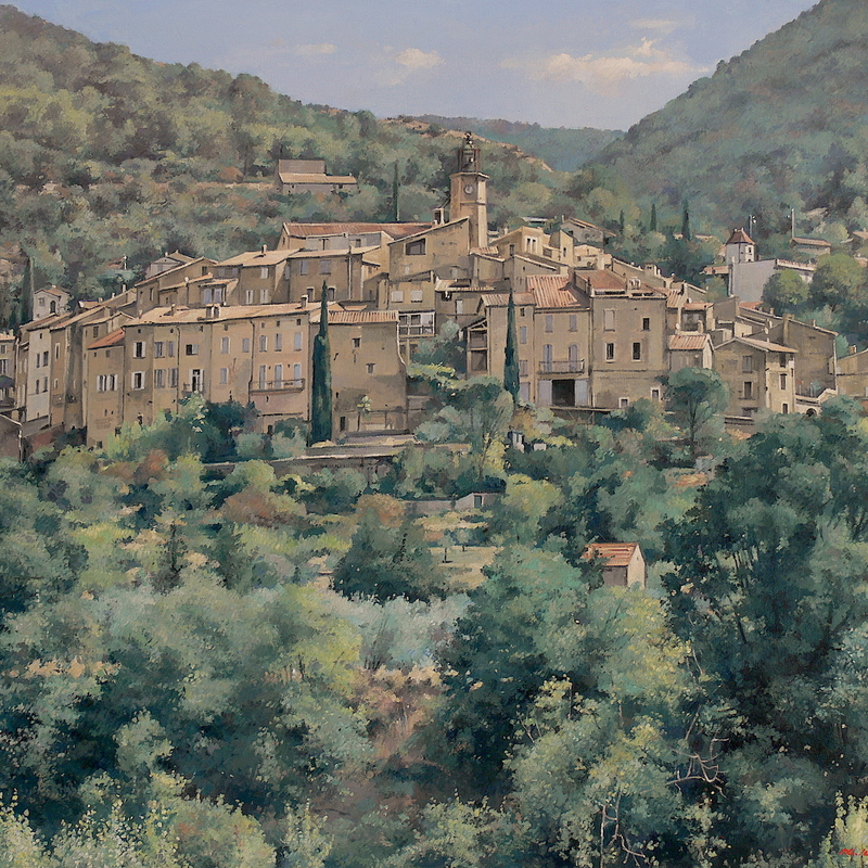 venterol - auvergne-rhône-alpes 2024, 23,6" x 29,5", oil on canvas