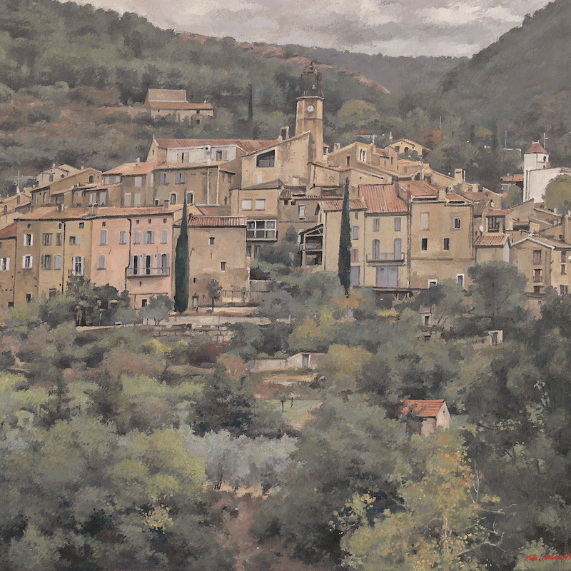 venterol - auvergne-rhône-alpes 2024, 17,3" x 21,7", oil on canvas