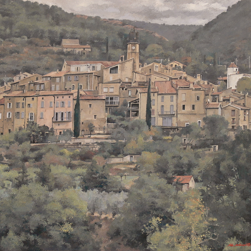 venterol - auvergne-rhône-alpes 2024, 44 x 55 cm, huile sur toile