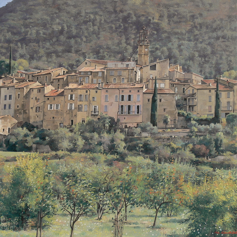 venterol - auvergne-rhône-alpes 2024, 60 x 75 cm, huile sur toile