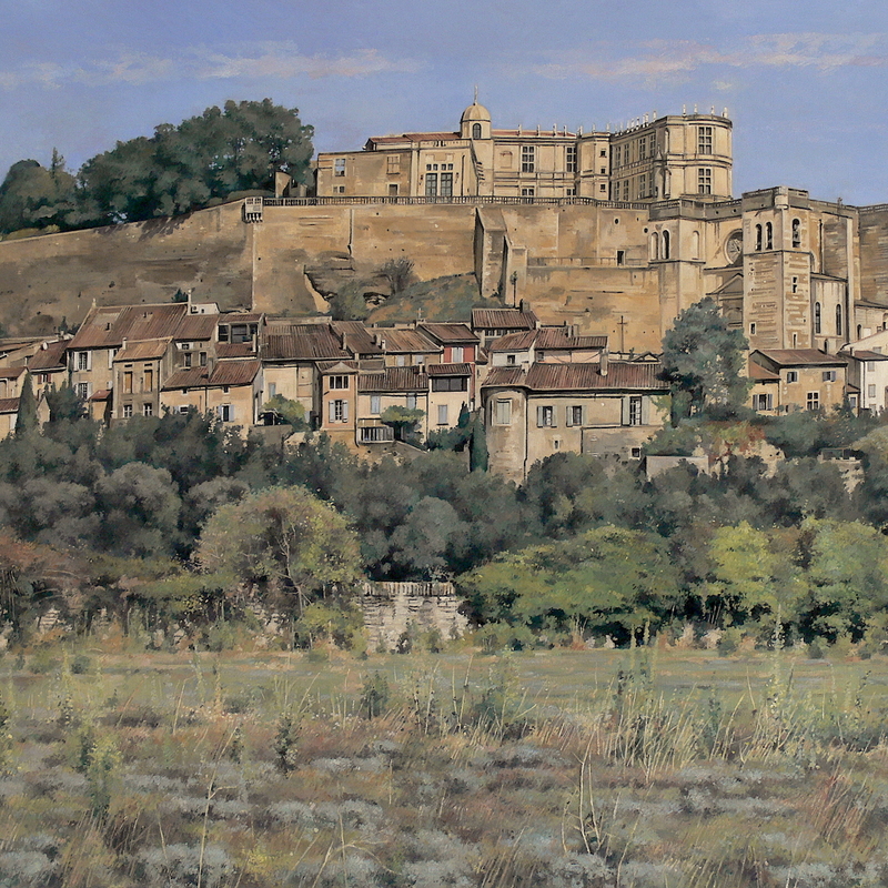 grignan - auvergne-rhône-alpes 2024, 80 x 95 cm, öl auf leinwand