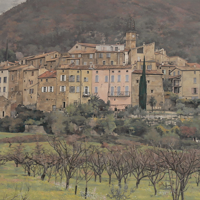 venterol - auvergne-rhône-alpes 2025, 60 x 75 cm, öl auf leinwand