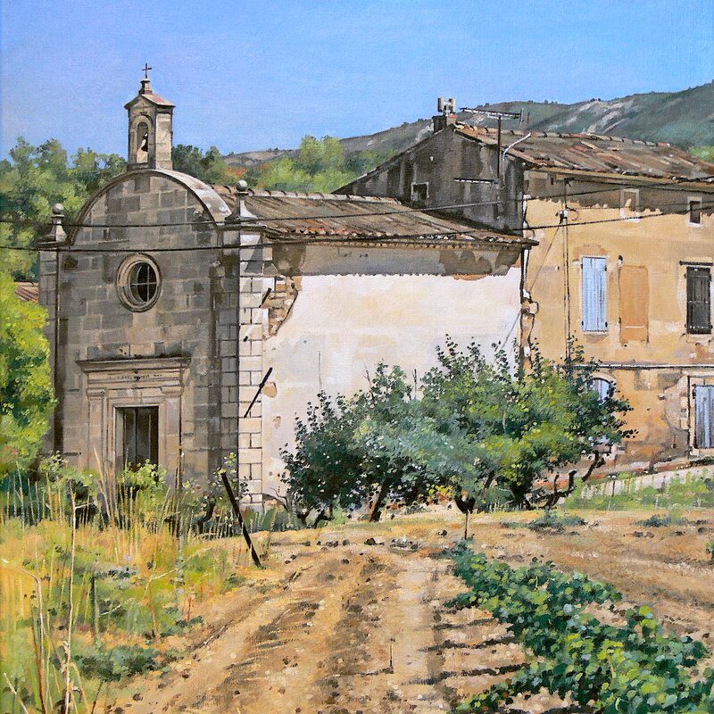 chapelle st.-laurent - vaucluse 2016, 55 x 44 cm, huile sur toile