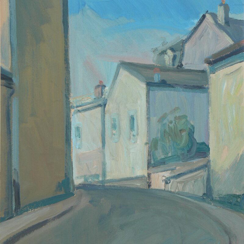 manternach - kanton grevenmacher 1990, 44,5 x 36 cm, öl auf karton