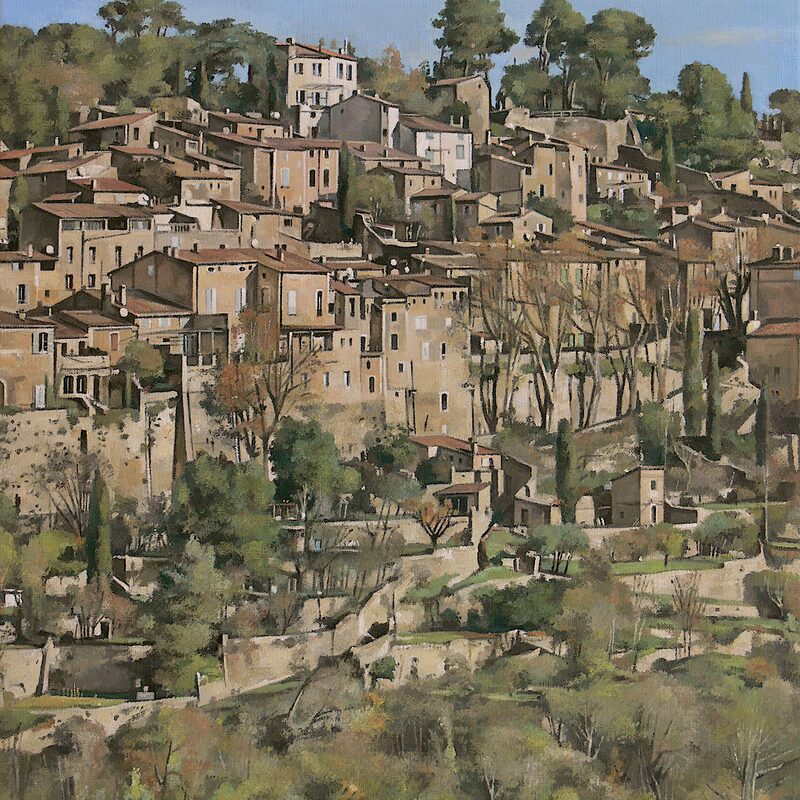 bonnieux - vaucluse 2016, 55 x 44 cm, öl auf leinwand