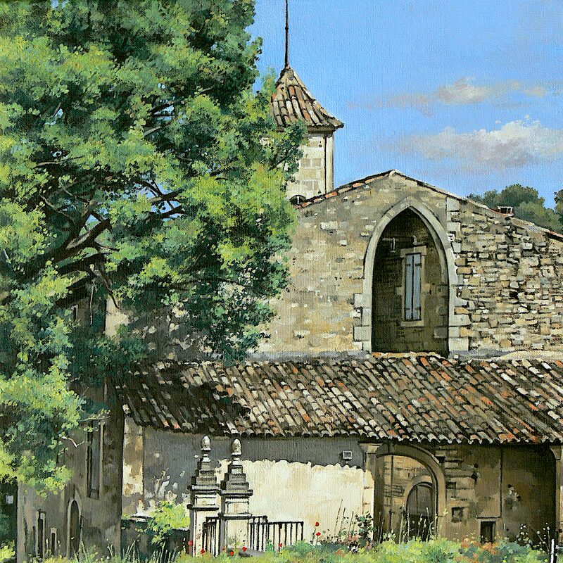 gut bei lacoste - vaucluse 2017, 44 x 36 cm, öl auf leinwand