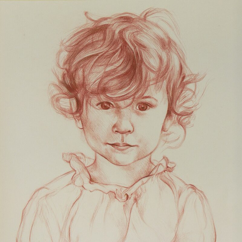 rebecca 2020, 58 x 47 cm, rötel auf papier