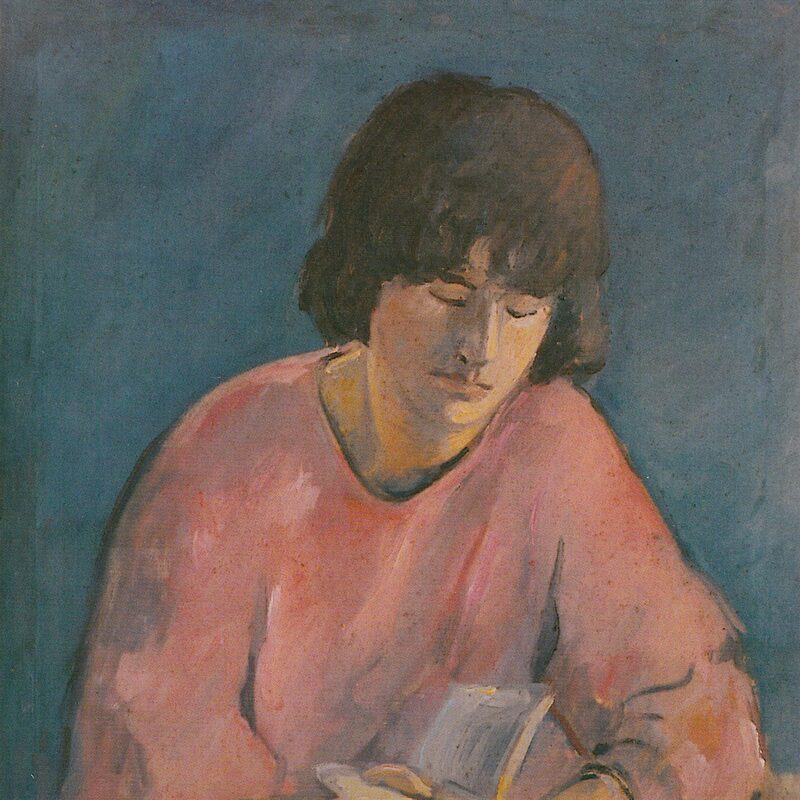 bettina 1987, 80 x 60 cm,  
 öl mit sand auf tuch