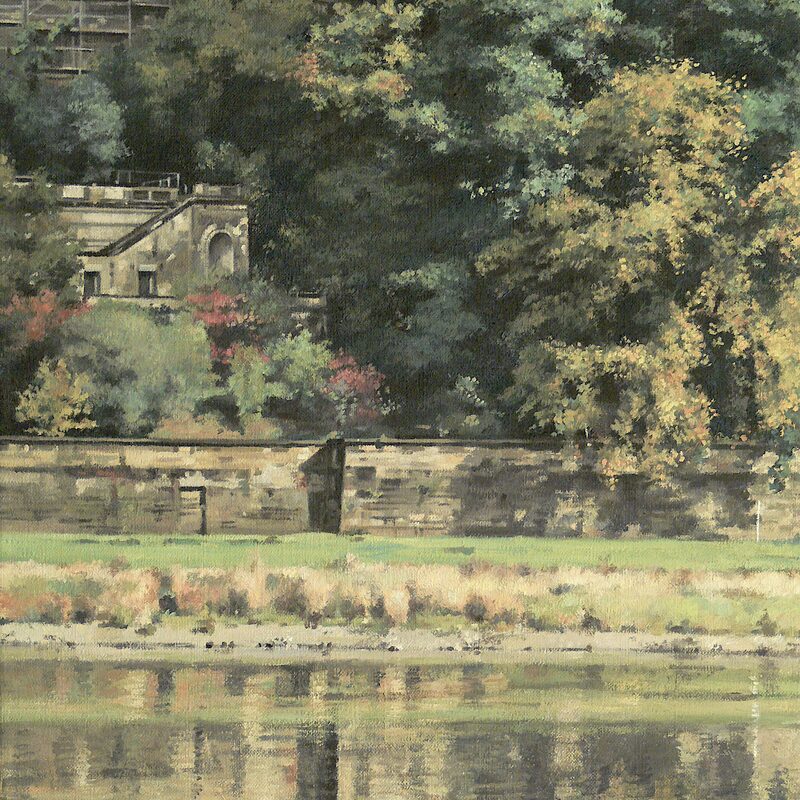 château-d'albrechtsberg, dresde - saxe 2012, 44 x 36 cm, huile sur toile