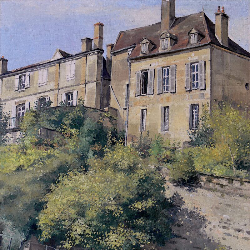 semur-en-auxois - côte-d’or 2001, 44 x 36 cm, huile sur toile