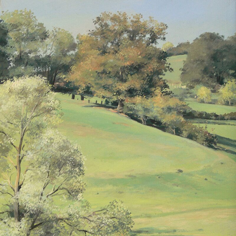 paysage près de villars - côte-d’or 2001, 44 x 36 cm, huile sur toile