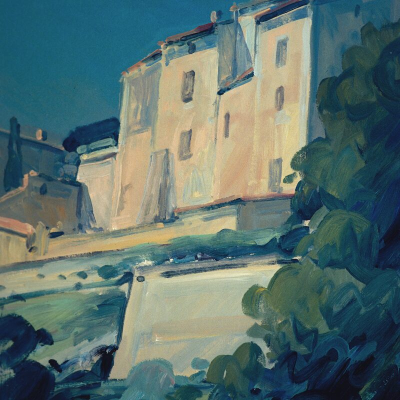crillon-le-brave - vaucluse 1992, 51 x 42 cm, öl auf karton