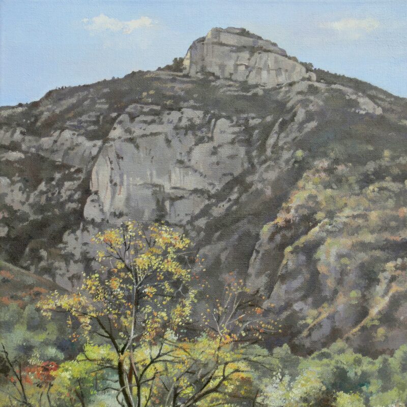 roche-ronde - vaucluse 2016, 44 x 36 cm, öl auf leinwand