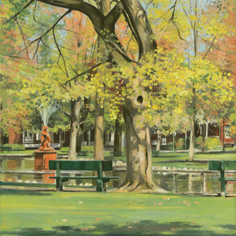 park outremont, montreal - quebec 2008, 17,3" x 14,2", oil on canvas