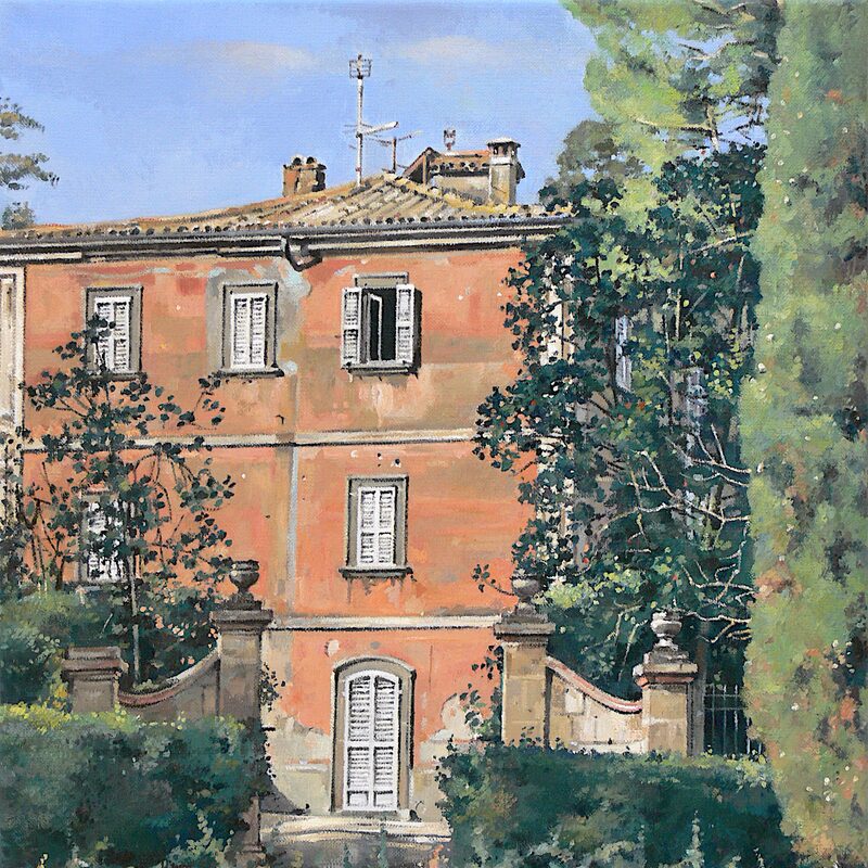 la cacciaiata près d'orvieto  - ombrie 2022, 44 x 36 cm, huile sur toile