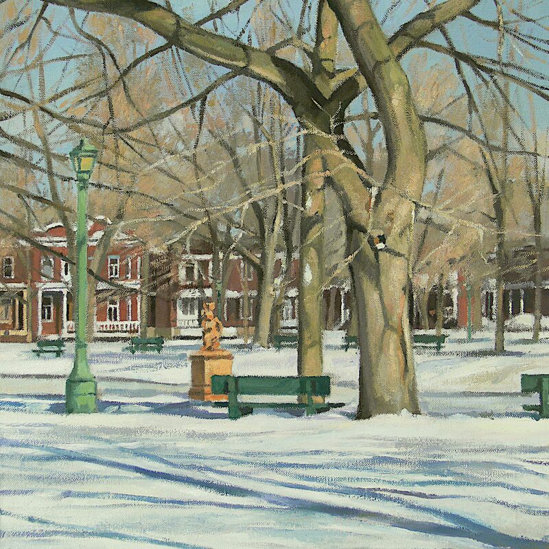 park outremont montreal - quebec 2007, 17,3" x 14,2", oil on canvas