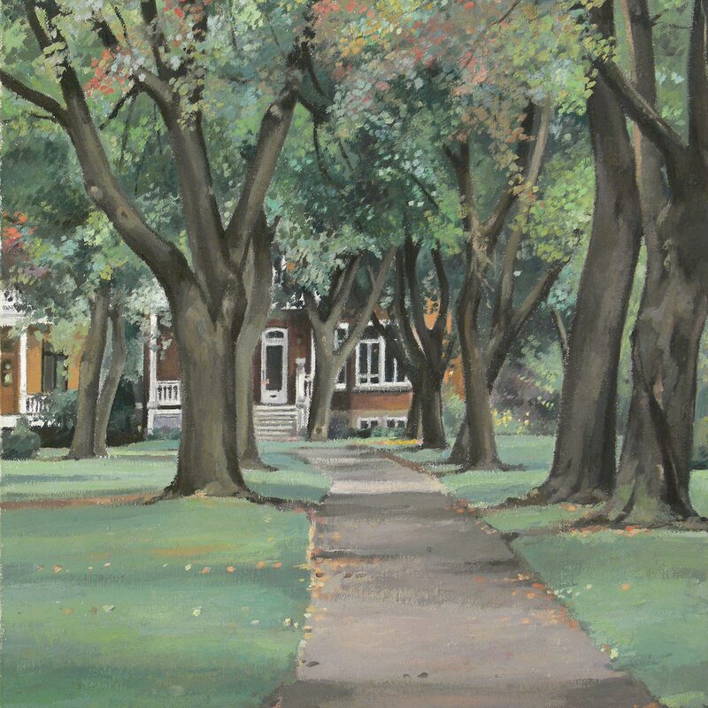 park outremont montreal - quebec 2004, 17,3" x 14,2", oil on canvas