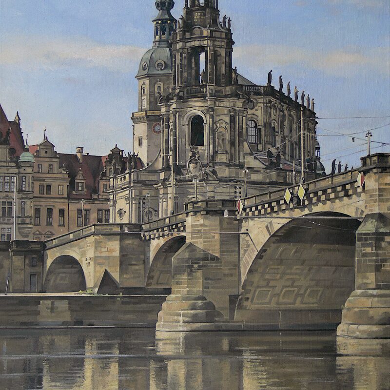 vieille ville de dresde - saxe 2013, 73 x 60 cm, huile sur toile