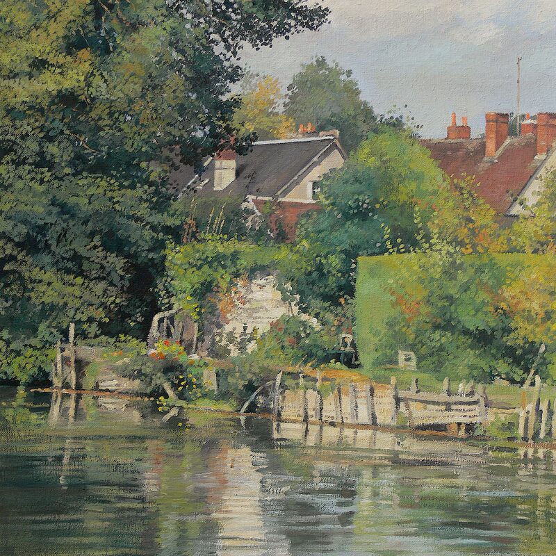 montrésor - indre-et-loire 2002, 52 x 43 cm, öl auf leinwand