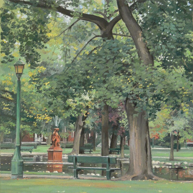 park outremont montreal - quebec 2004, 44 x 36 cm, öl auf leinwand