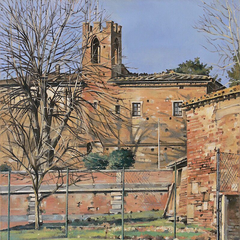 quinciano - toscane 2021, 44 x 36 cm, huile sur toile