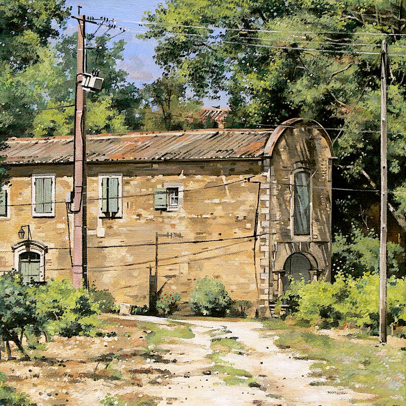 mas-des-lônes près d'oppède - vaucluse 2017, huile sur toile