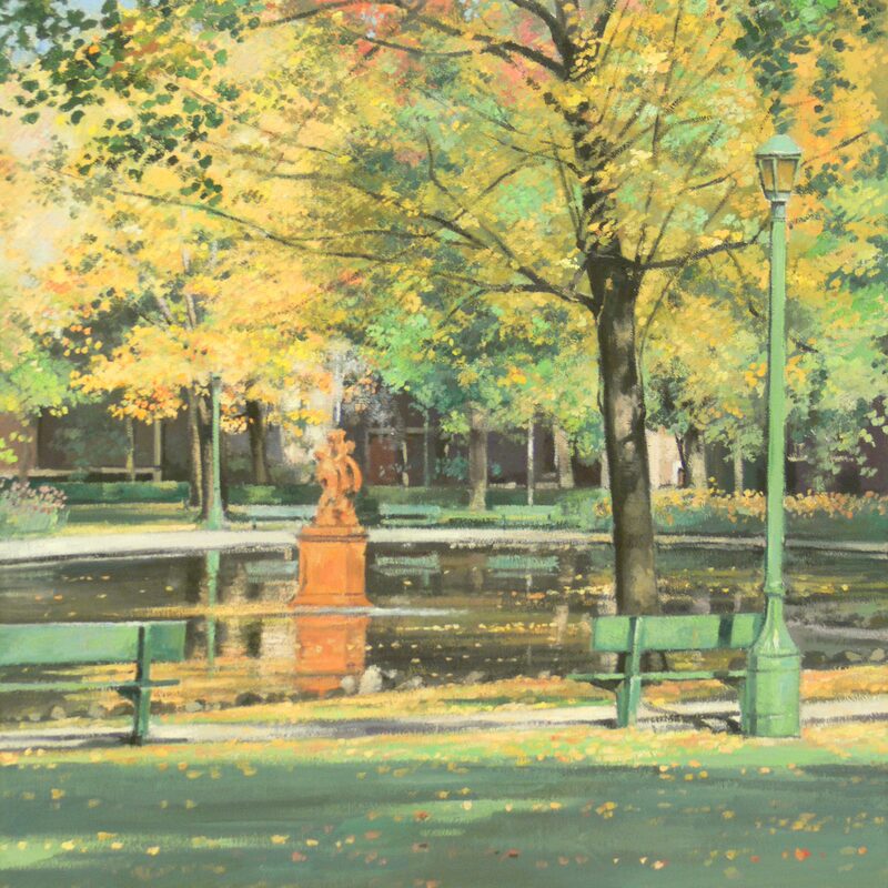 park outremont, montreal - quebec 2004, 20,5" x 16,9", oil on canvas