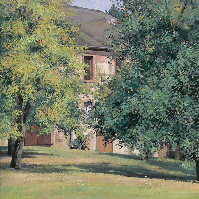 hammerfähre - rheinland-pfalz 2003, 52 x 43 cm, öl auf leinwand