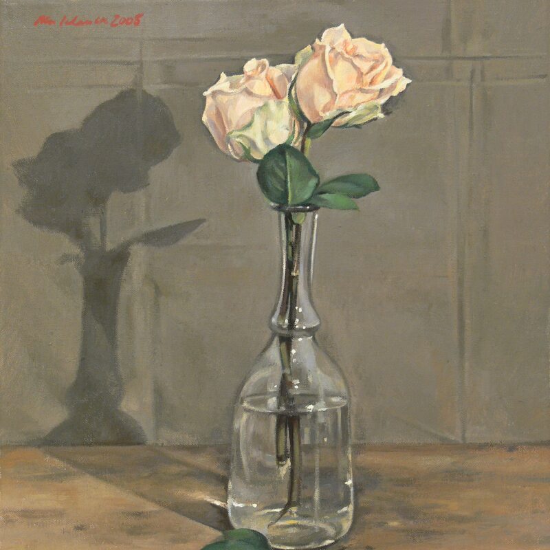 stilleben mit rosen 2005, 43 x 36 cm, öl auf leinwand