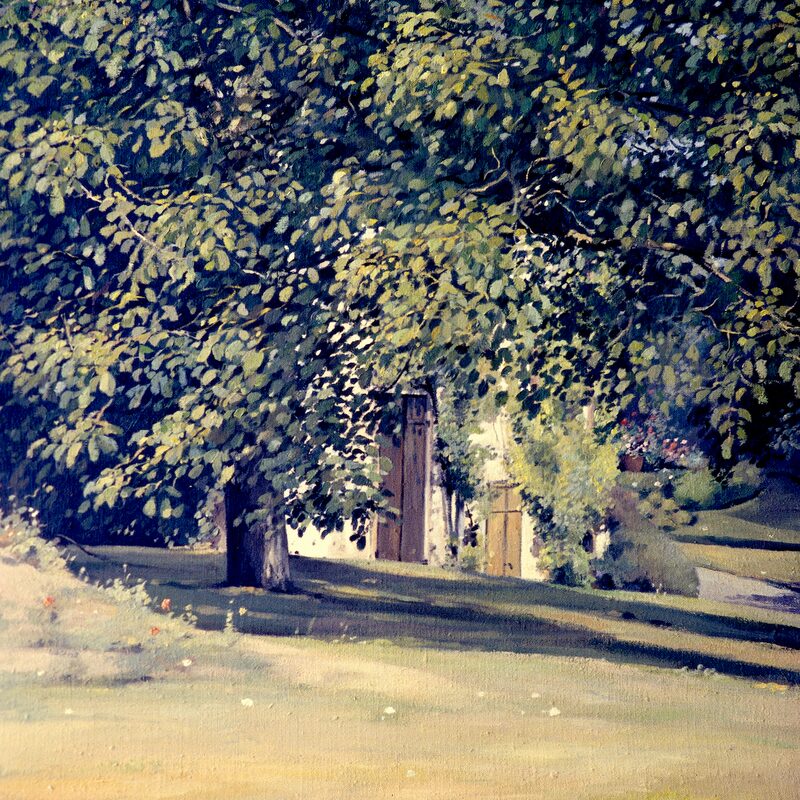 hammerfähre - rheinland-pfalz 2003, 52 x 59 cm, öl auf leinwand