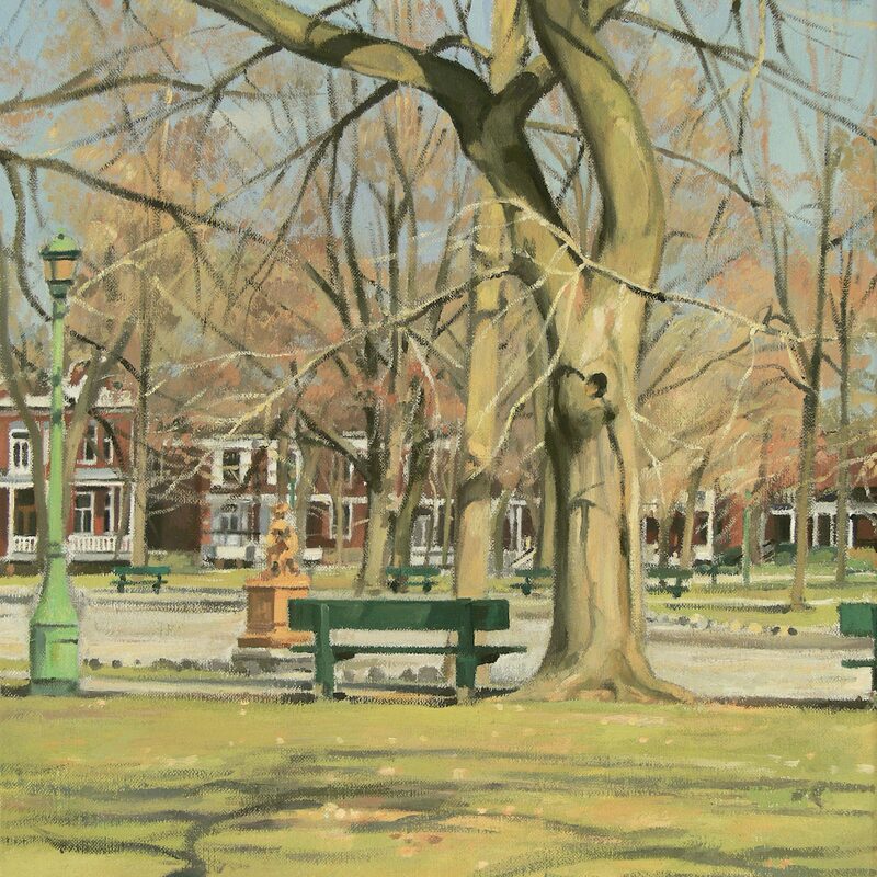 park outremont, montreal - quebec 2007, 17,3" x 14,2", oil on canvas
