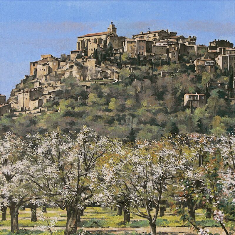 gordes - vaucluse 2017, 52 x 44 cm, öl auf leinwand