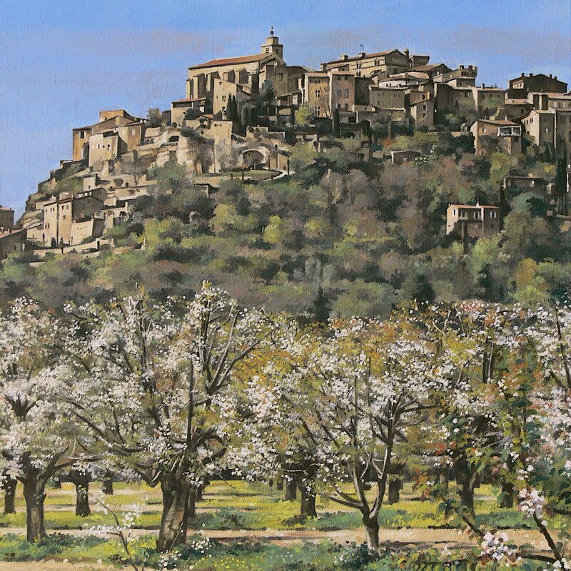 gordes - vaucluse 2017, 52 x 44 cm, huile sur toile